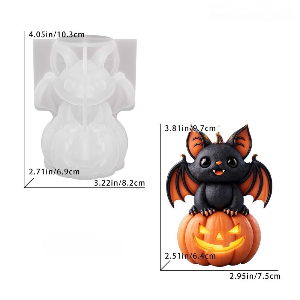 DIY Halloween Ornament Mold Silicone Easy Release Candle Wax Mold Multi-purpose Non-stick Epoxy Resin Plaster Mold Gift Making