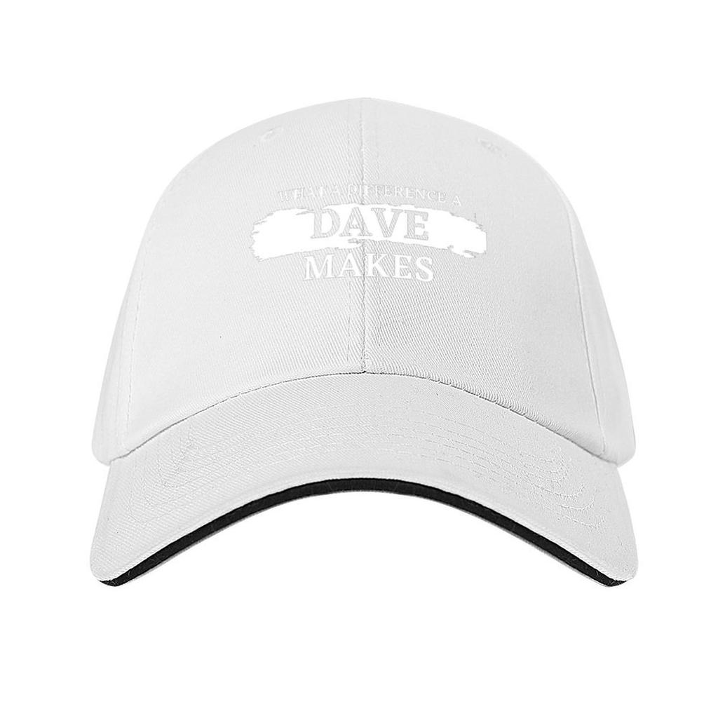What A Difference A Dave Makes funny quotes Baseball Cap Anime Golf Hat Man Custom Cap Men Caps Womens