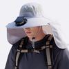 Cappello a Ventaglio Scialle a Tesa Larga Cappello da Pesca con Design a Ventola a Doppia Alimentazione Regolabile a 3 Velocità Protezione UV Cappello da Esterno