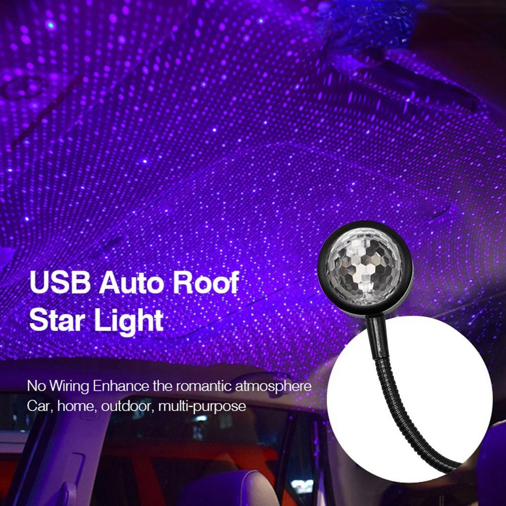 1Pcs Starry Sky Atmosphere Light Car Romantic LED Light USB Car Light Car Decoration Night Light Plug and Play