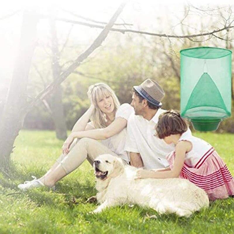 Fly Catcher Killer Pest Control Reusable Hanging Fly Trap Flytrap  Cage Net Traps Garden Hanging Flycatcher for Dropshipping