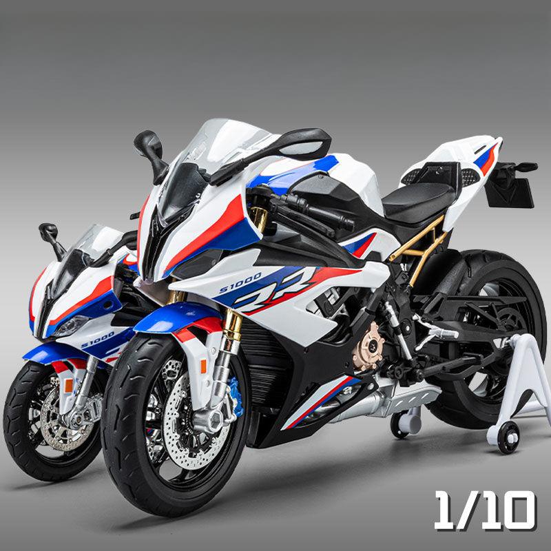Měřítko 1/10 pro model motocyklu BMW S1000RR Simulace Slitina Lokomotiva Figurka Ozdoba Hračka Auto Chlapec