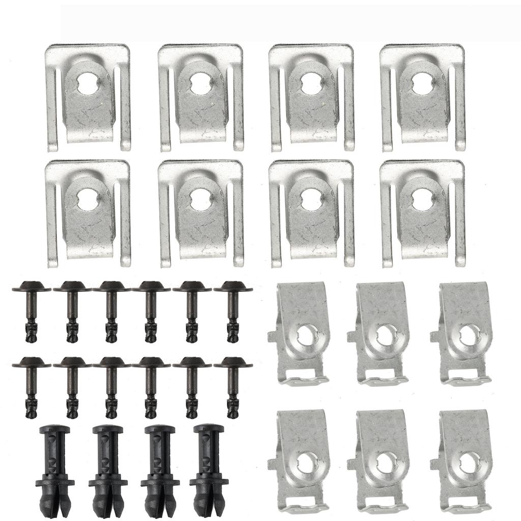 30Pcs For A4 B8 A5 8T Car Undertray Engine Under Cover Fixing Clips Shield Trim Panel Screws Kit Auto Repairing Accessories