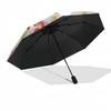 Princesses Castle Themed Automatic Opening and Closing Umbrella, Brightly Colored 8-rib Portable Umbrella, Suitable for Men and Women, A Per