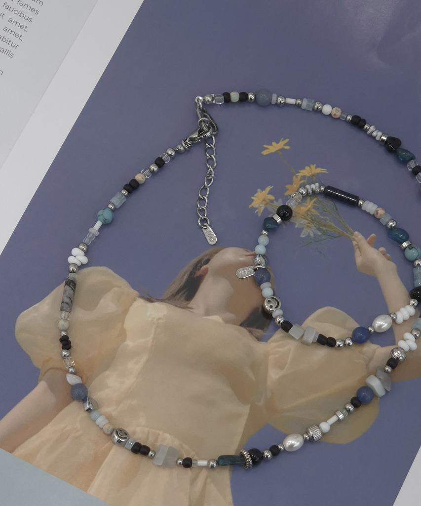 Acha Enif Multi Bead Bracelet _ Blue