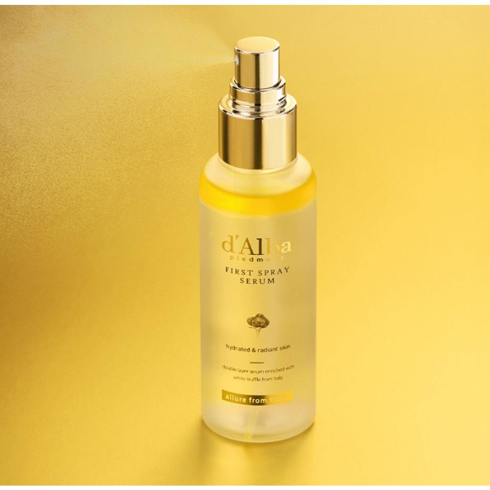 d'Alba White Truffle First Spray Serum 100ml + Vital Spray Serum 100ml + Gift Bag, 1 Set