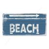 Plaque d'immatriculation Souvenir de Plage, Panneau Métallique Bord de Mer 15x30cm