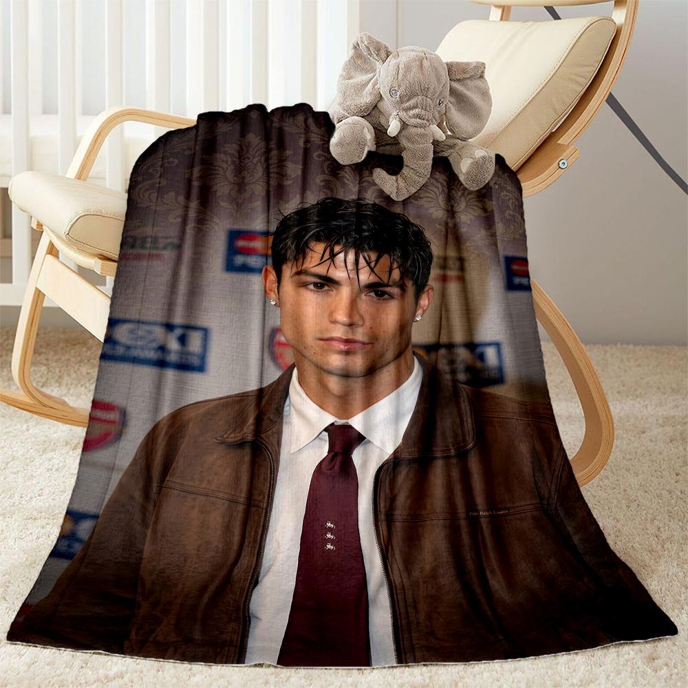 Cristiano Ronaldo 126 Decke Ultra-Weich Großartig für Sofa Wohnzimmer Stuhl Vier Jahreszeiten Mehrzweck Verspieltes Design
