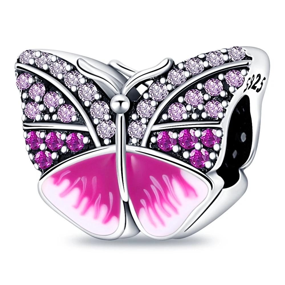 Trendy Fashion Copper Metal Colorful Butterfly Dragonfly Hummingbird Spring Series Charm Bead Components Bead Components Compatible With Do It