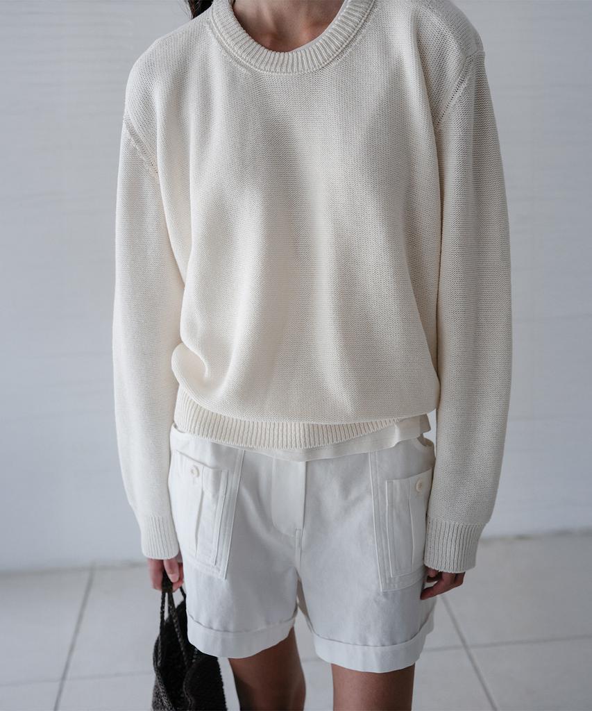 Beullaengkeulumumeon Crispy Crewneck Knit_Ivory