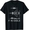 F-15 Eagle American Jet Fighter Plane Blueprint Men T-Shirt Short Sleeve Casual Cotton O-Neck Summer TShirt