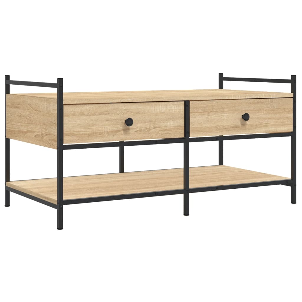 Coffee Table Sonoma Oak 99x50x50 Cm Wood Based Panel