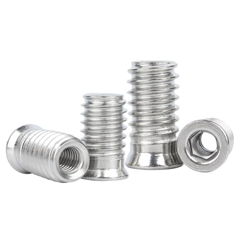 M4 M5 M6 M8 304 Stianless Steel Hex Socket Drive Insert Nuts Threaded For Wood Furniture