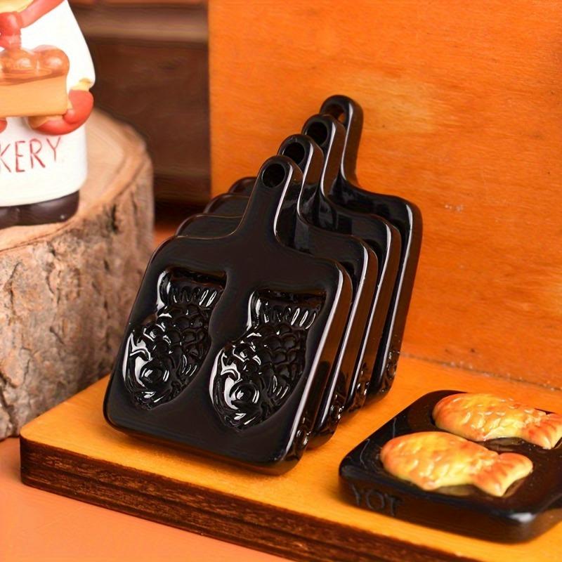 Snapper Braised Black Baking Tray Miniature Food Toy DIY Accessories Desktop Toys Refrigerator Stickers