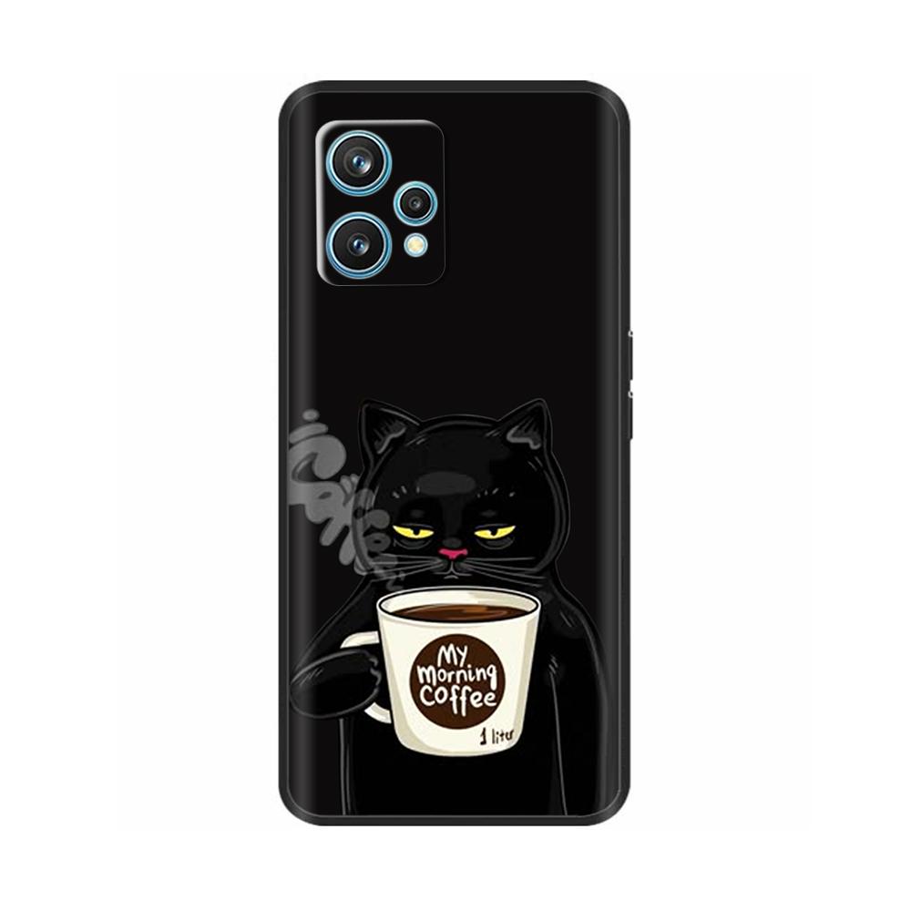 For Realme 9 Pro Plus Case Funny Soft Silicone Phone Cover For Realme 9 4G Case Black Shockproof Bumper Shells For Realme 9 Pro+