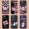 Cartoon K-Kuromi Transparent Phone Case For iPhone 16 15 14 13 12 11 Pro Max Plus Soft Cover