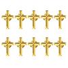 Zestaw 10 broszek krzyżykowych metalowych przypinek odznak stylowych przypinek do klapy broszek krzyżykowych ze stopu religijnych przypinek do modnych strojów