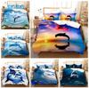 Set di biancheria da letto con motivo animale oceano 3D Set di biancheria da letto per camera da letto Copripiumino Federa Set di biancheria da letto per la casa AU/EU/US Full Size Letto singolo/matrimoniale Decorazione della casa