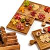 Puzzle Food Display Tray Wooden Charcuterie Board Snack Serving Tray Food Platter Appetizer Board For Meat Fruit Cheese Snack