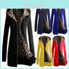 Zip Hooded Womens Coat Winter Warm Leopard Hoodie Parka Trench Outerwear Jacket