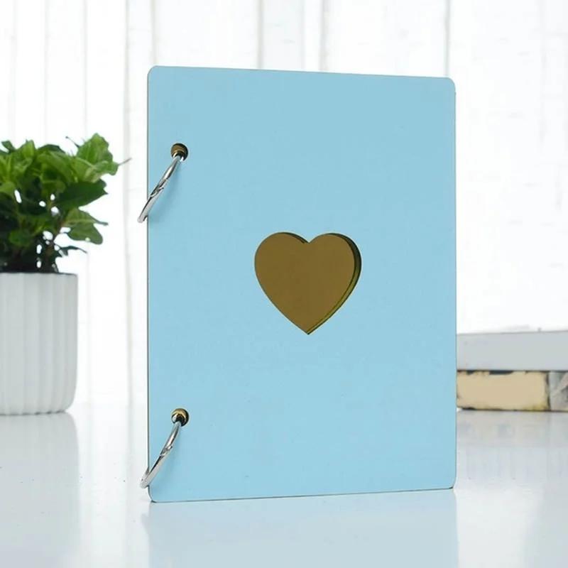 6 Inch DIY Wooden Photo Album Memory Life Photo Book Scrapbooking Record Book Anniversary Gift Picture Album