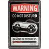 CRAFTY CAPERS Vintage Gaming Metal Sign Do Not Disturb Warning with Controller Graphic Retro Arcade Decor HeavyDuty Iron