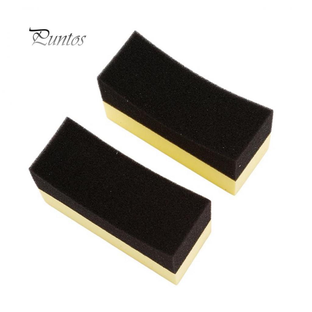 2Pcs Auto Car Wheel Tyre Dressing Waxing Polishing Brush Sponge