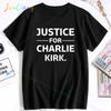 Freedom Charlie Kirk Tshirt Loose Casual FemaleMale Tshirts Unisex Streetwear  Protest American Fashion Unisex T Shirts