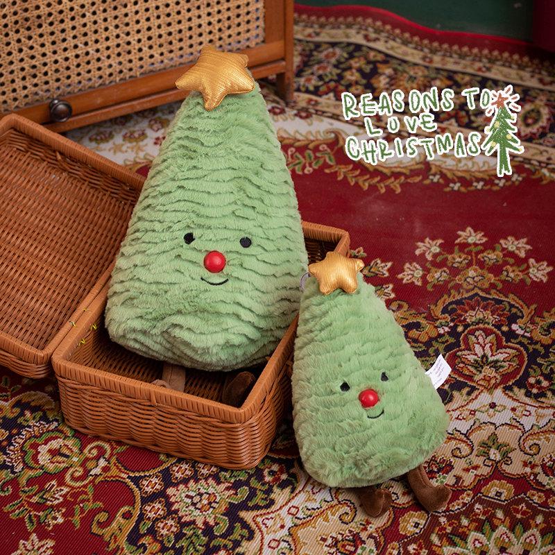 Christmas Gift Tree Gingerbread Man Flower Ring Pillow Super Soft Cartoon Dolls Baby Comfort Xmas Birthday Gift Party Decor