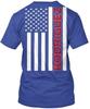 Amerikansk Rodriguez Flagga T-shirt Tillverkad i USA Storlek S till 5XL