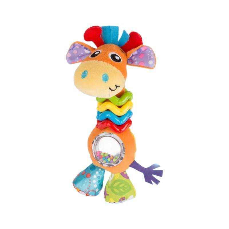 Baby-Giraffe Plüschrasselspielzeug mit Geräusch für die Säuglingsentwicklung und das sensorische Spiel