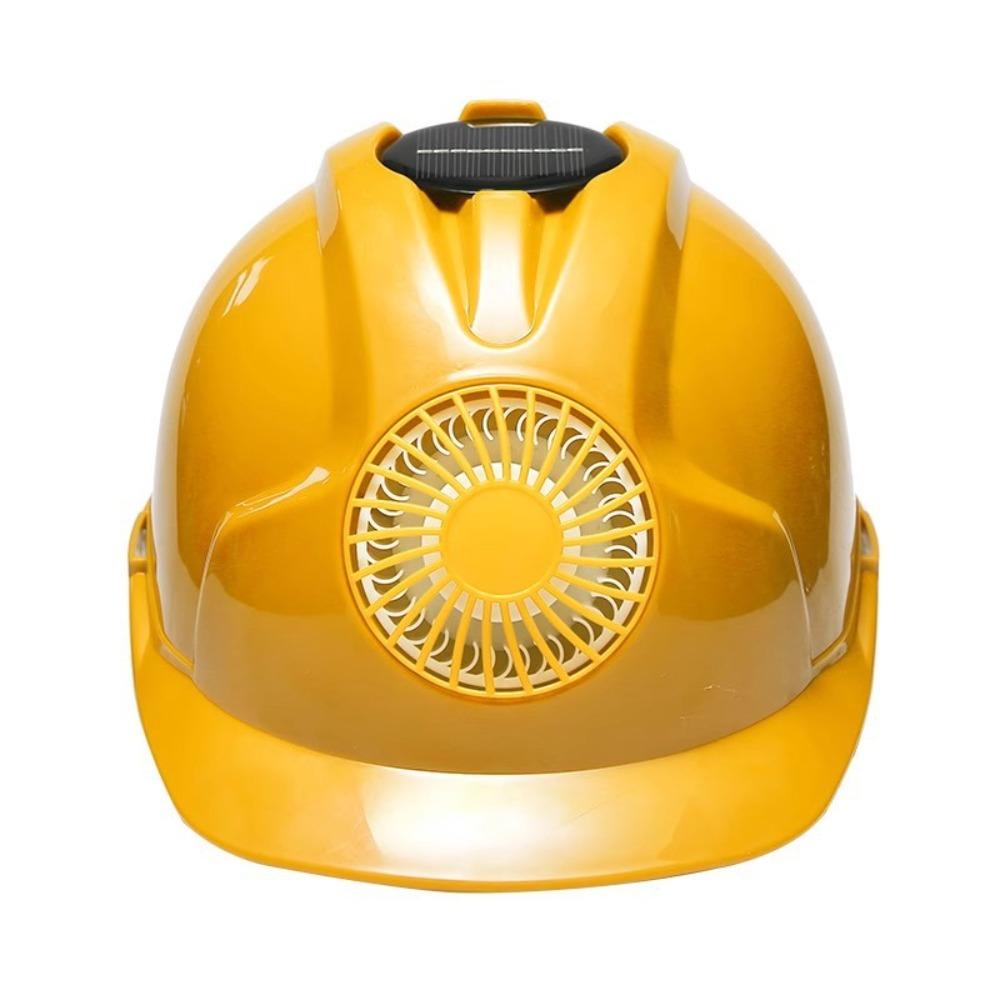 Adjustable Solar Power Fan Helmet Ventilation Sunscreen Safety Hard Hat with Cooling Fan ABS Plastic Protective Cap