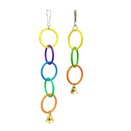 Parrot Climbing Ring Toy Bite-Resistant Plastic Swing for Cockatiels Climbing Bird Accessory for Small Medium