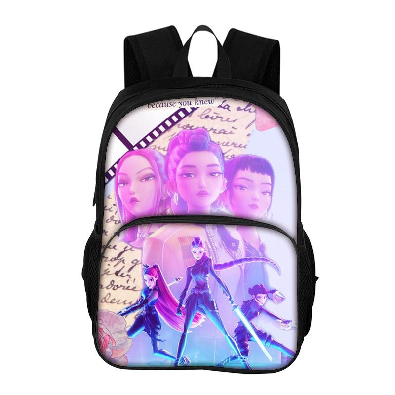 Kpop Witch Hunting Team Trendy Children's Shoulders HD Printed Large Capacity Lightweight Back Protection Student Backpack KTB