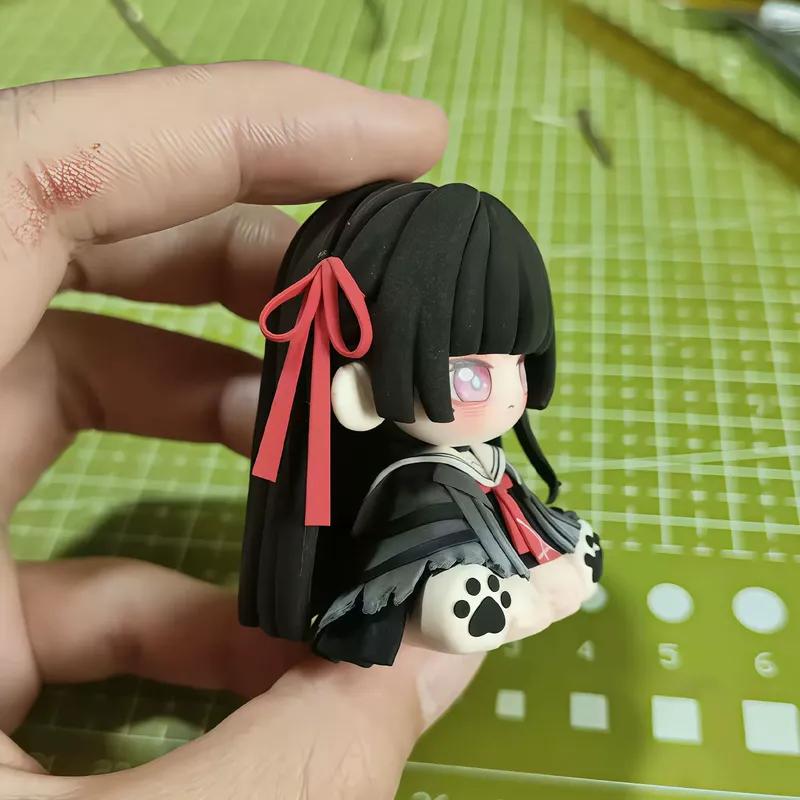 Waves Wuthering Chisa Cute Version Sitting Pose Anime Figure Model Statue Collection Desktop Decoration Ornament Toy Gift