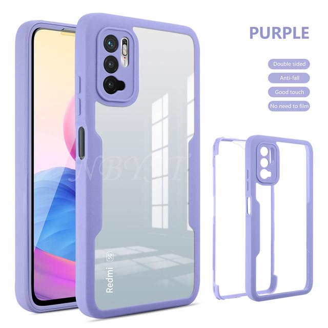 Double Protector HD PET Film Case for Xiaomi 12T 11T Mi 11 Lite NE 5G POCO X4 Redmi 10C Note 11E 11s 10s Pro 360 Full Body Protective Cover
