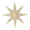 8-Pointed Star Decorative Brooch Accessory Alloy Badge For Sparkling Up Ensembles During Commutes Parties