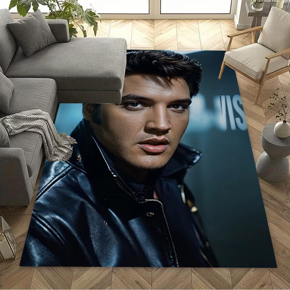 Elvis Presley Guitar Performance Floor Rug Office Rug Perfect for Game Room Entryway Outdoor Foyer Anti-slip Rug Office Home Decor