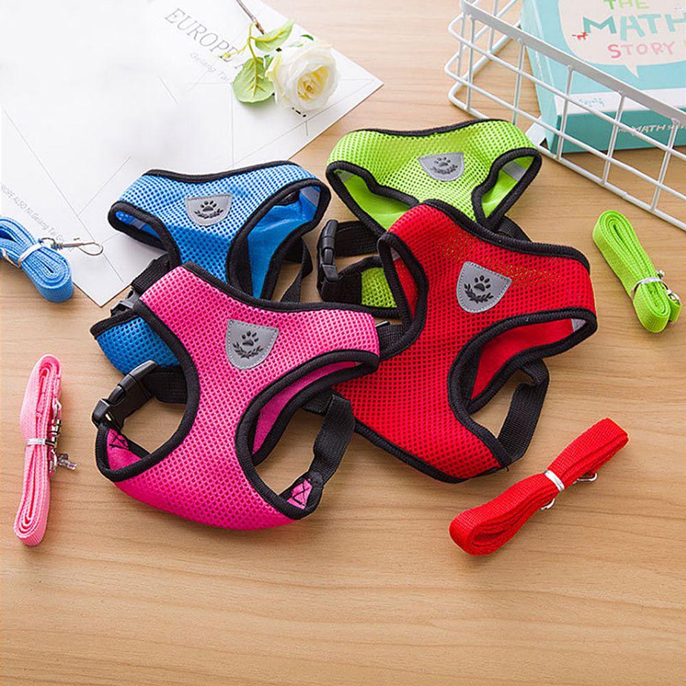 Pet Supplies Mesh Fabric Cat Dog Leash Pet Harness Collar Puppy Vest