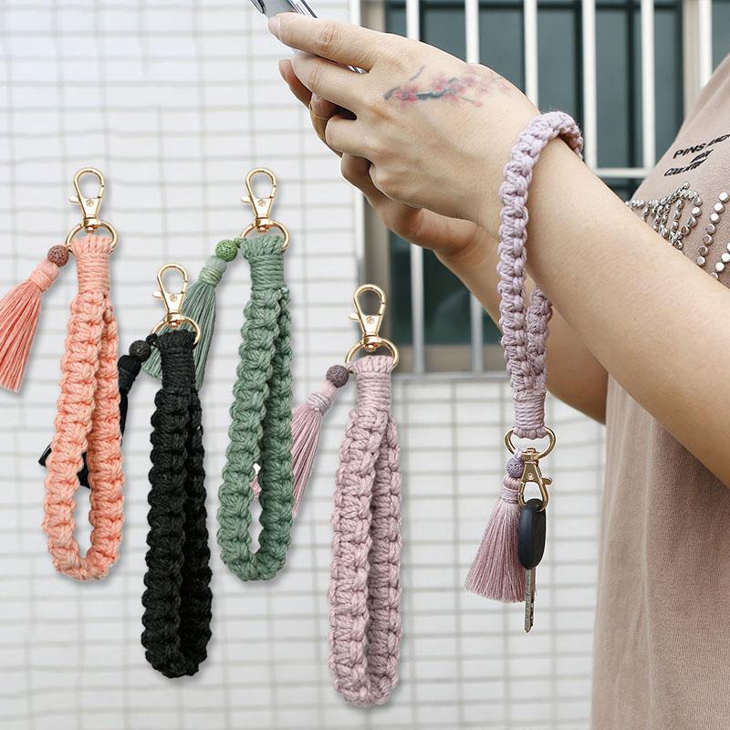 1 STuks Kwastje sleutelhanger Mode Auto sleutelhanger Handgeweven Sleutelhanger Creatieve sleutelhanger Vrouwen Sleutelhangers