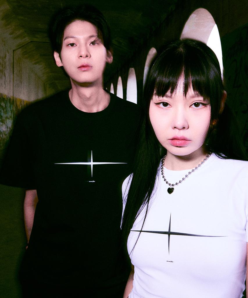 ELIMENO [2Set] El Minimal Shave Short Sleeve T-Shirt 2-Piece Set (Type A)