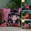 Beautiful Girl With Color Paint Pillow Case Printed Brushed Fleece Pillow Baby Skin-Touch Eco-Friendly Dye-Sublimat