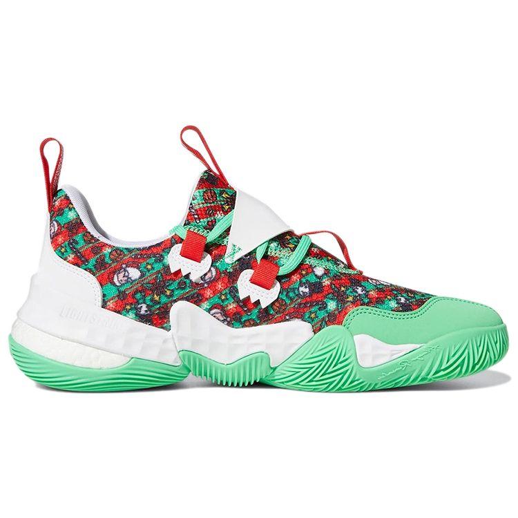 adidas Trae Young 1 חג המולד יוניסקס סניקרס ירוק צורח-ירוק חי-אדום GY0305