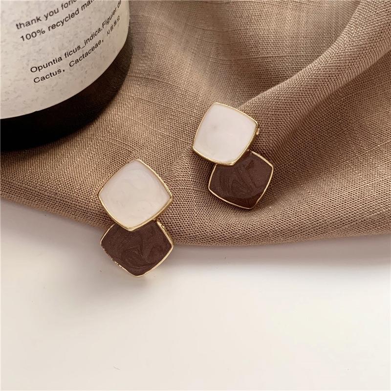 Retro Metallic Gold Color Multiple Small Circle Pendant Earrings New Jewelry Fashion Wedding Party Earrings For Woman