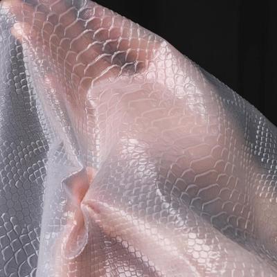 Model piele de șarpe țesătură TPU semi-transparentă mat film rezistent la apă țesătură de designer bricolaj cusut rochie haine haine impermeabile sac decor