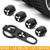 Cwtnuk1 For Lancer Outlander Pajero ASX Aluminum Car Tire Valve Caps with Car Badge Keyring Keychain Set of Accessories