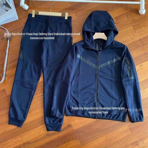"Men's Cotton Air Layer Hooded Zipper Cardigan Jacket - 2024 Spring/Autumn Casual Coat"