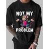 Men's Funny Graphic T-Shirt - Loose Fit Casual Tee with Colorful Cartoon Monkey Design, Short Sleeve Shirt for Streetwear & Everyday Outfits