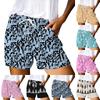 Women's Casual Summer Elastic Beach Shorts Print Casual Shorts