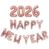 2026 Aluminium Foil Number Balloons New Year Balloon Package New Year's Eve Balloon Decoration for Christmas Eve Festival Party